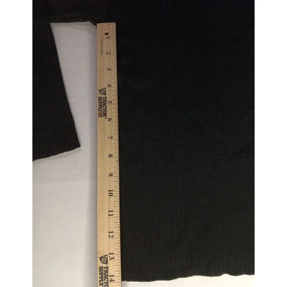 Saint Laurent Vintage Lambswool Roll Tab Turtle Neck ‎ Black Sweater sz 40 - Picture 7 of 14